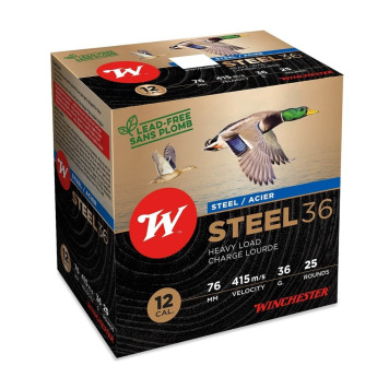 Šoviniai WINCHESTER kal. 12/76 Steel 36 3.3mm 36g P3 (CSTEL36M3)
