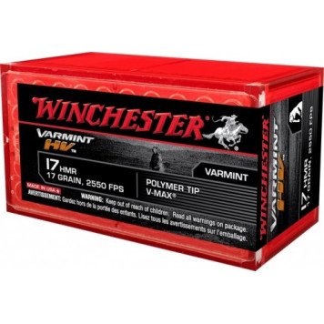 Šoviniai  WINCHESTER 17HMR VARMINT HV V-MAX 17 gr.