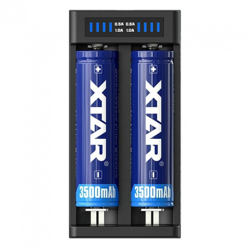 Charger XTAR MC2 Plus 1-2 Li-ion 3,7V 10440-21700 with LED 