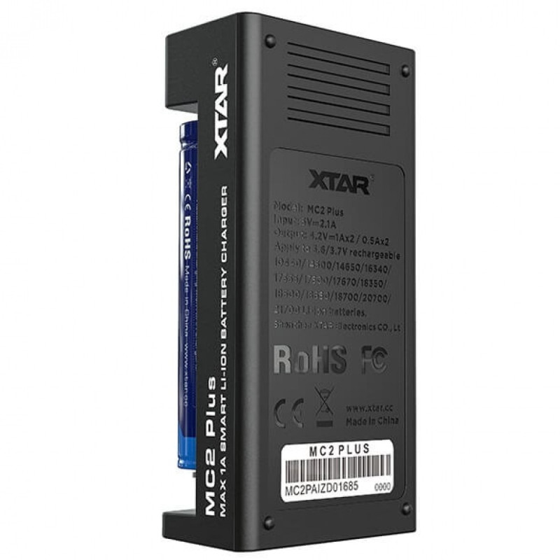 Charger XTAR MC2 Plus 1-2 Li-ion 3,7V 10440-21700 with LED 