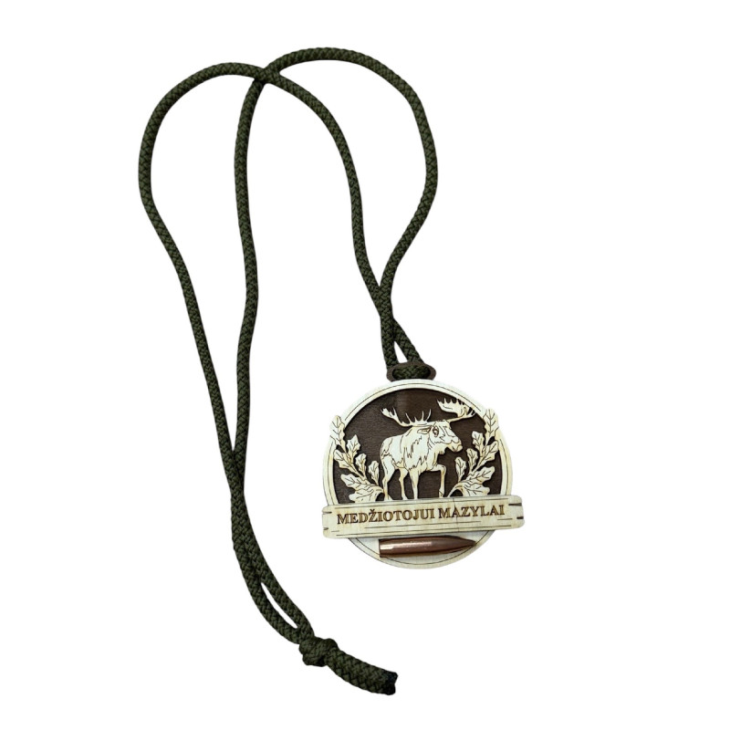 Medal with Bullet and Moose „Medžiotojui Mazylai"