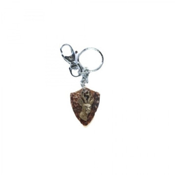 Keychain with roe-deer decoration