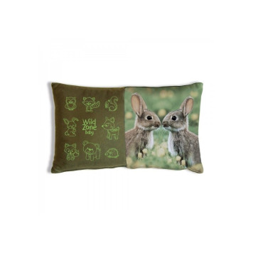 Cushion with Rabbit Print (35x20 cm)