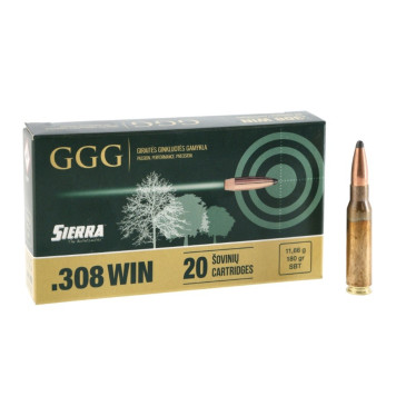 Šoviniai GGG .308 WIN. SBT 11,66 g/180 grs SBT