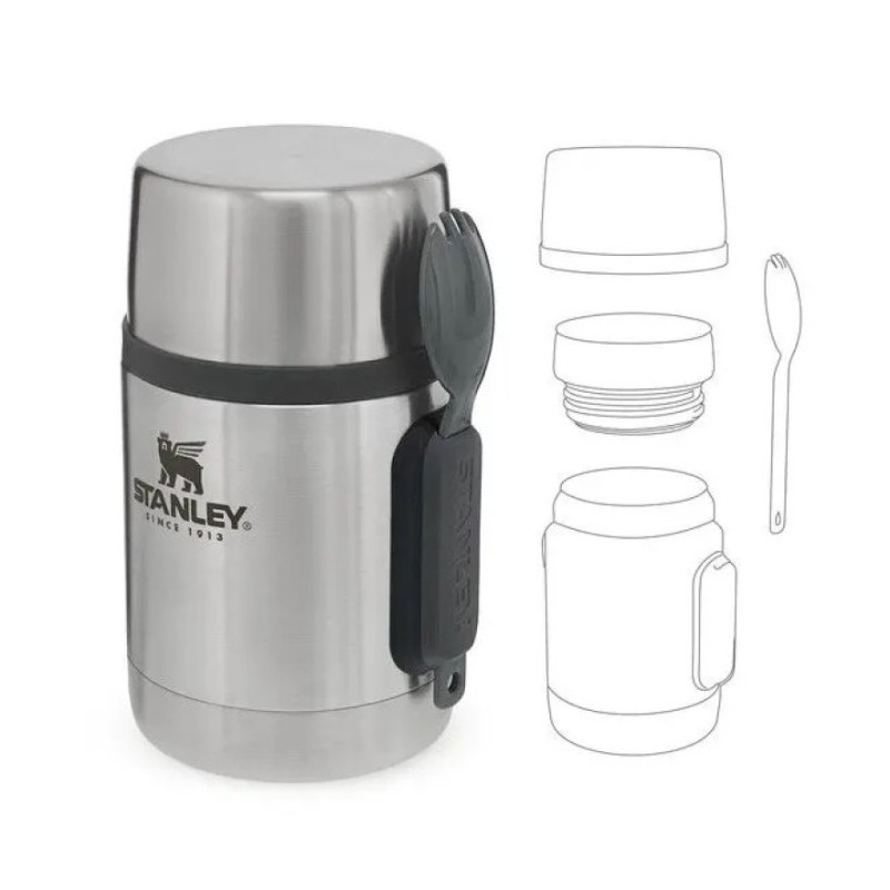 Termosas mastui Stanley Adventure 0.5 L pilkas