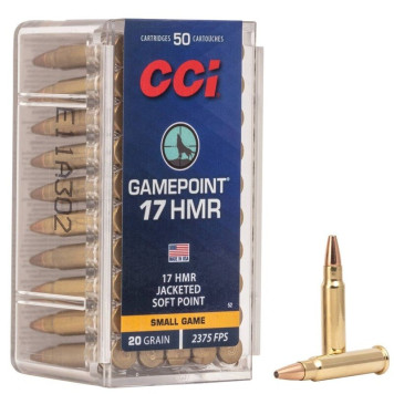 Šoviniai CCI GamePoint kal. 17HMR SP 20gr (MRP8202046/620052) 50vnt