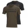 Marškinėliai HARKILA logo 2-pack Willow green/black