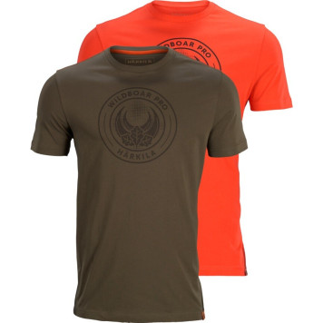 Marškinėliai HARKILA Wildboar Pro 2-vnt Willow green/Orange