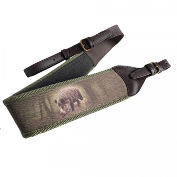 Gun Sling with Boar Motif (green)