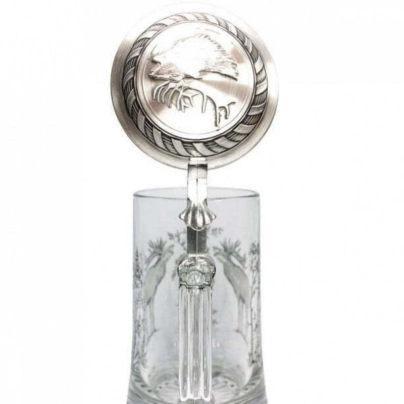 Beer mug ARTINA with lid and deer motif 0,5l (93312)