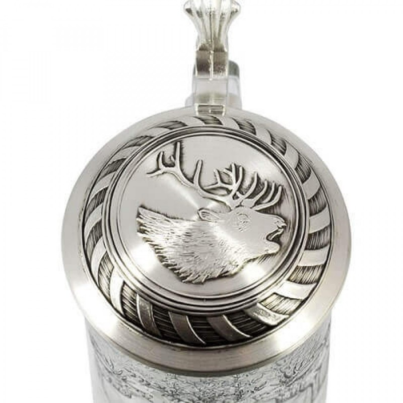 Beer mug ARTINA with lid and deer motif 0,5l (93312)