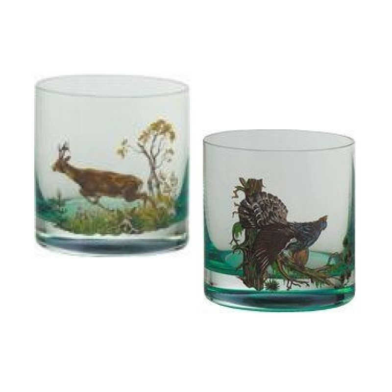 Whisky Glass Set "Green" 6 pcs (250 ml)