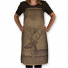 Apron Wild Zone with deer, brown M-166-1910