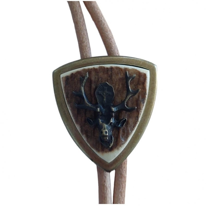 Antler medallion with deer hubertus motif
