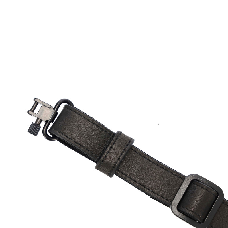 Gun sling HUNTERA with Blaser 3mm swivels, 119x7cm HDI611BL (black/leather)