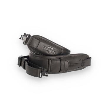 Gun sling HUNTERA with 3,5mm swivels, 119x7cm HDI601BL (black/leather)
