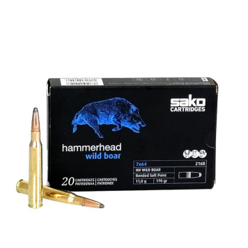 Šoviniai Sako 7x64 SP Hammerhead 11 g.