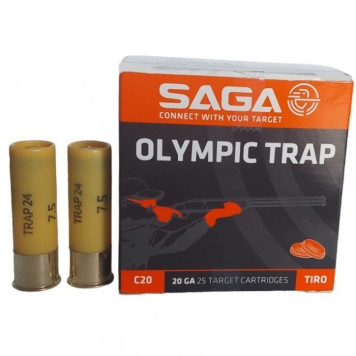 Šoviniai SAGA OLYMPIC TRAP 24 Kal. 20.70-400 m/s 24g No. 7.5 (U424.400.0230)