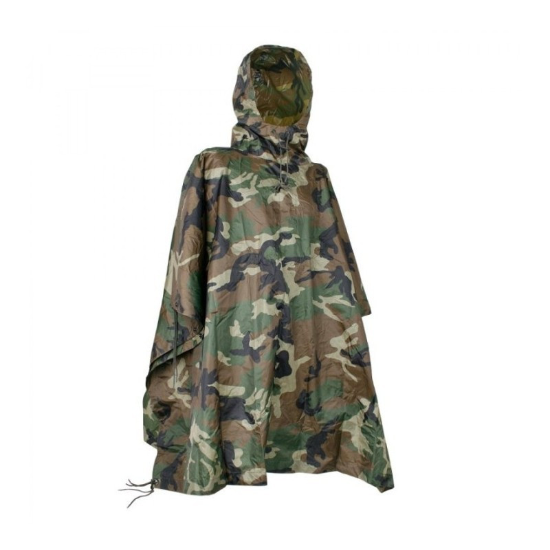 Poncho Mil-tec Rip-Stop, Woodland
