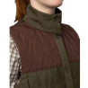 Women waistcoat HARKILA Retrieve (Dark warm olive/Burgundy)