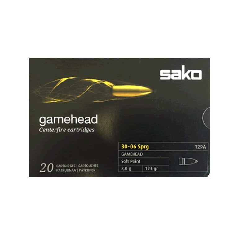 Šoviniai SAKO kal. 30-06 Sprg SP Gamehead 8.0g/123gr