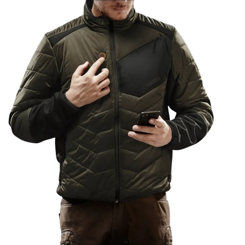 Šildoma striukė HARKILA Heat (Willow green/Black)
