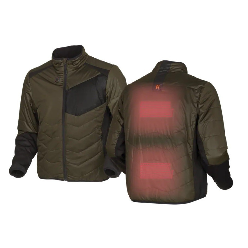 Šildoma striukė HARKILA Heat (Willow green/Black)