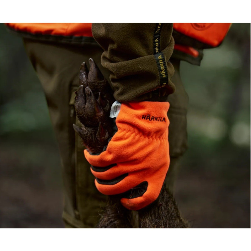 Gloves HARKILA Wildboar Pro Shooter Blaze WSP, Orange Blaze/Brown