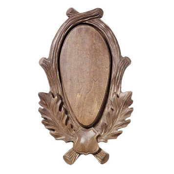 FRITZMANN Hand-carved Shield for Roe Deer Trophies 22x10 (Dark)  (01208-22)