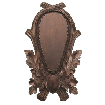 FRITZMANN Hand-carved Shield for Roe Deer Trophies (17x9)