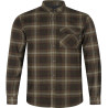 Shirts SEELAND Glen Flannel Shirt Pine Green Check