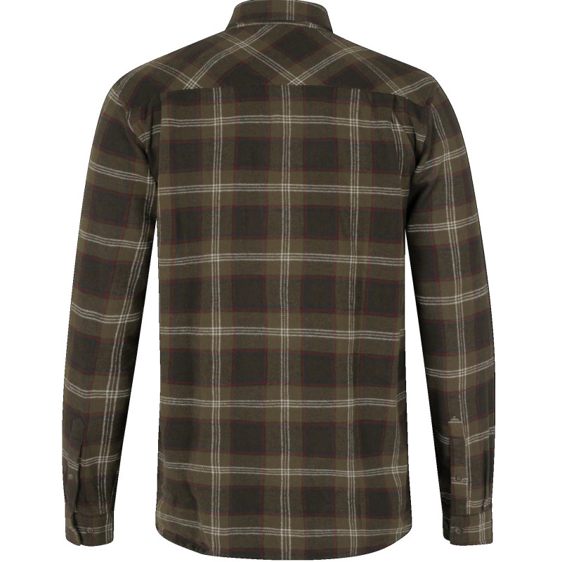 Shirts SEELAND Glen Flannel Shirt Pine Green Check