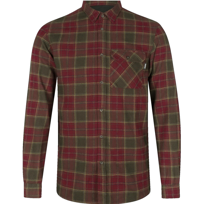 Shirt SEELAND Glen Flannel Shirt Red Forest Check