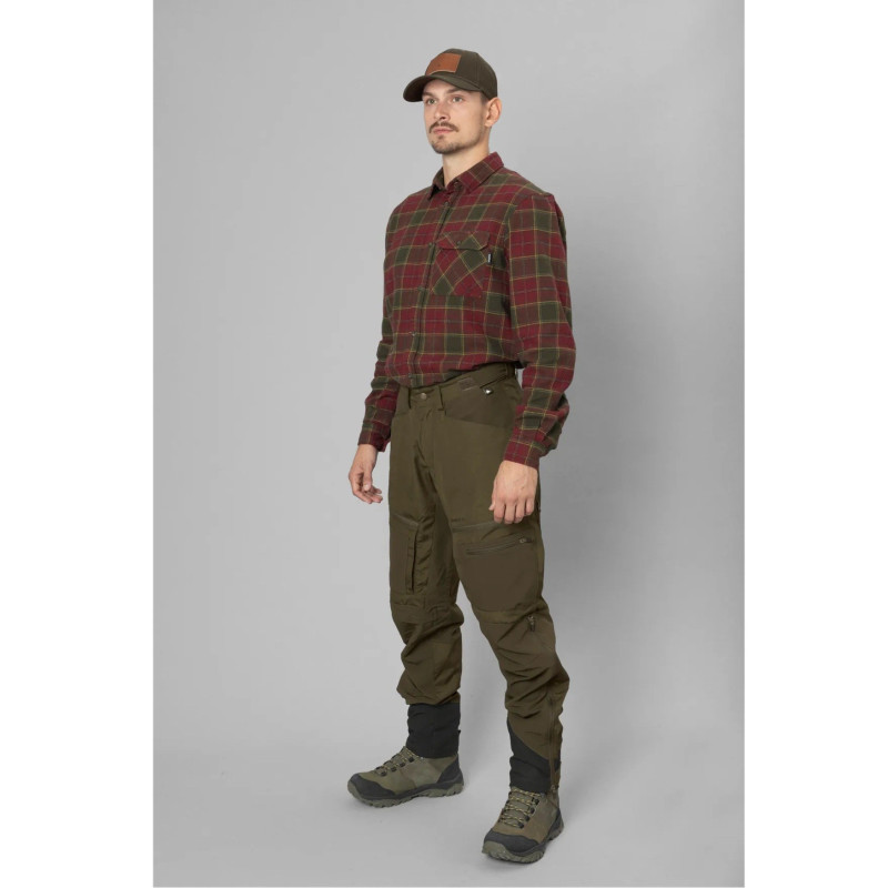 Shirt SEELAND Glen Flannel Shirt Red Forest Check