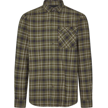 Marškiniai SEELAND Glen Flannel Shirt Grape Leaf/Dark Navy Check