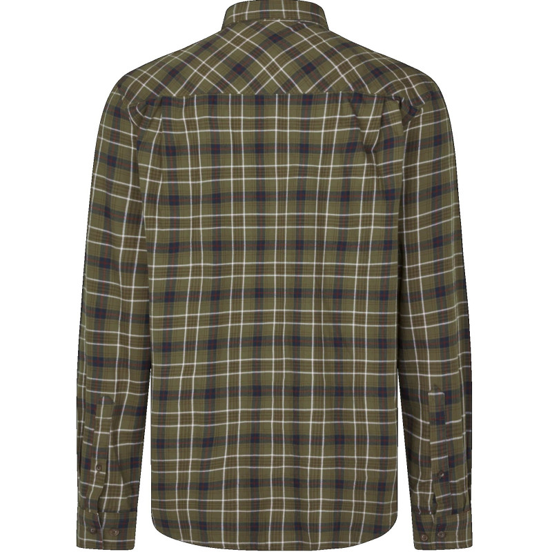 Marškiniai SEELAND Glen Flannel Shirt Grape Leaf/Dark Navy Check