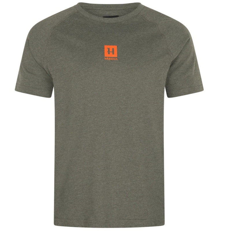 Marškinėliai HARKILA Instinct S/S (Green Melange)