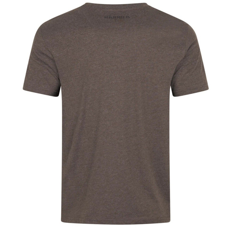 T-Shirt HARKILA Identity S/S (Brown melange)