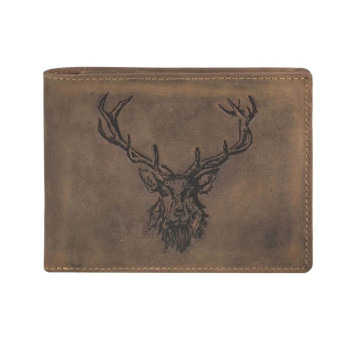 Wallet With Stag Decoration GREENBURRY 1705-RS-25 (Horizontal)