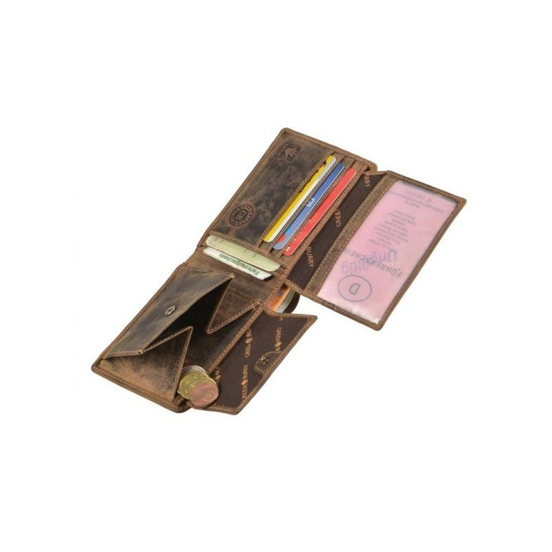 Wallet With Stag Decoration GREENBURRY 1705-RS-25 (Horizontal)