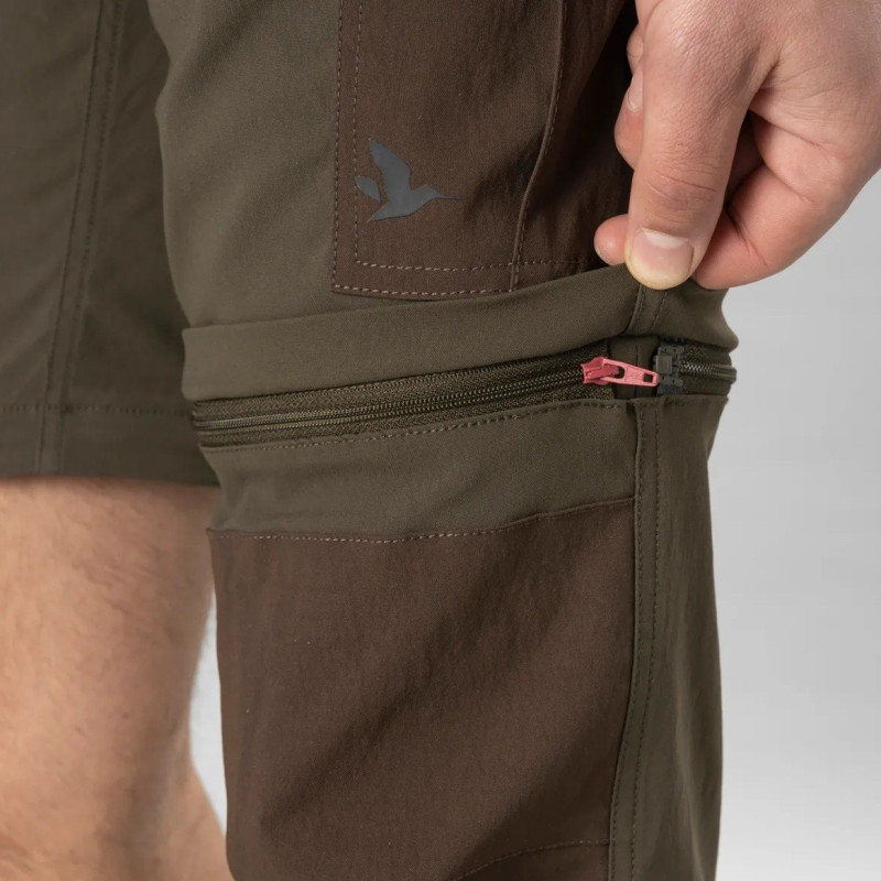 Trousers SEELAND Birch zip-off Pine green/Demitasse brown