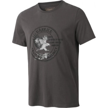 T-Shirt HARKILA Wildlife Eagle S/S Mulch grey