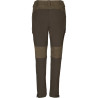 Women trousers HARKILA Scandinavian Willow green/Deep brown