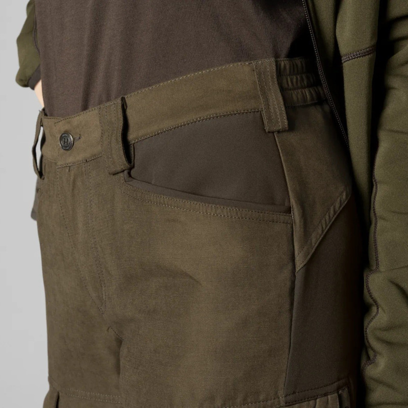 Women trousers HARKILA Scandinavian Willow green/Deep brown