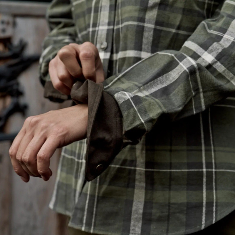 Women Shirt HARKILA Pajala L/S Olive check