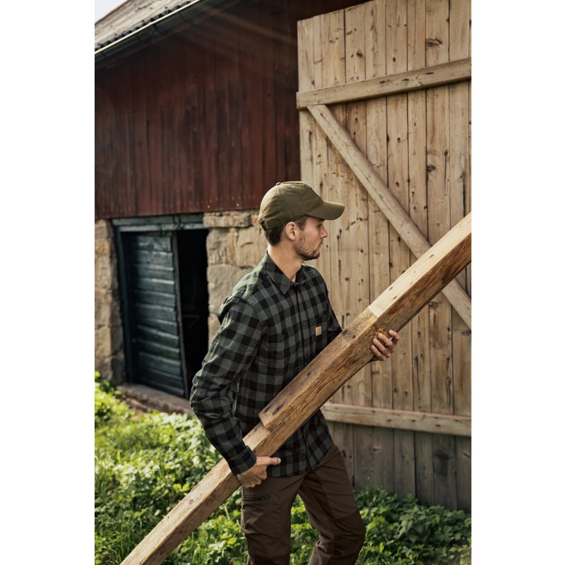Shirt HARKILA Scandinavian Green check