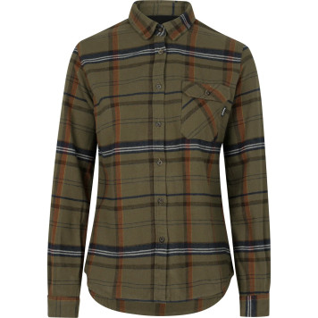 Women Shirt SEELAND Skye Flannel Grape leaf/Terracotta Check (M)