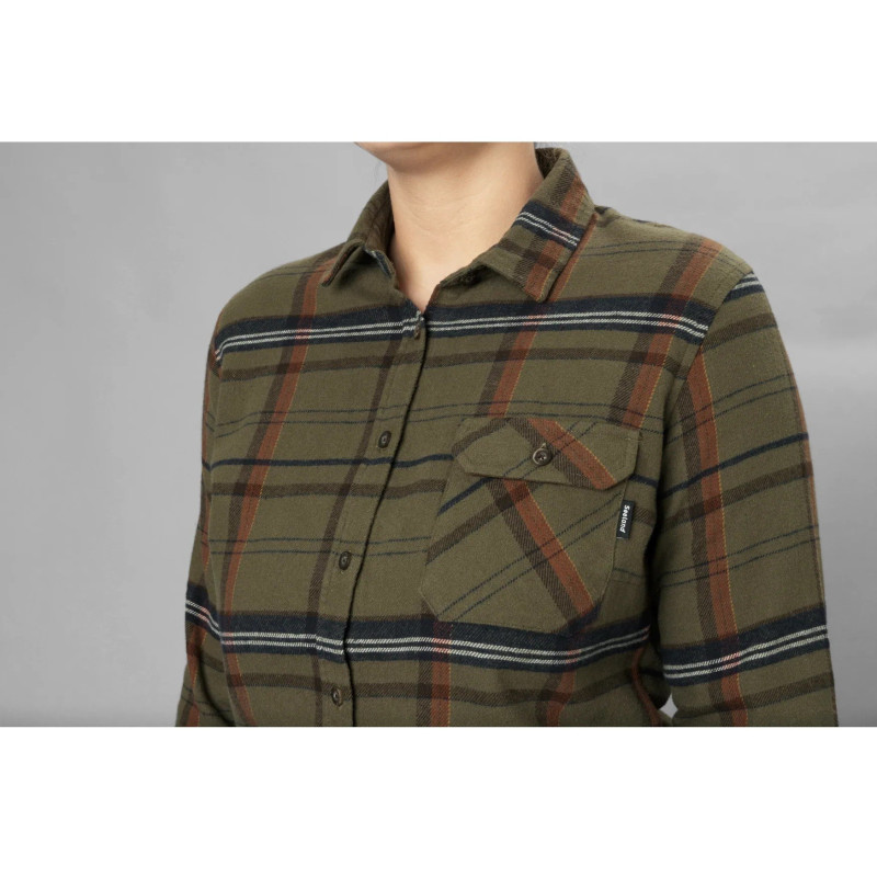Moteriški Marškiniai SEELAND Skye Flannel Grape leaf/Terracotta Check (M)
