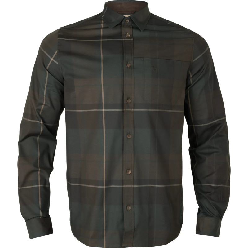 Marškiniai HARKILA Akse L/S Shadow brown check (M)