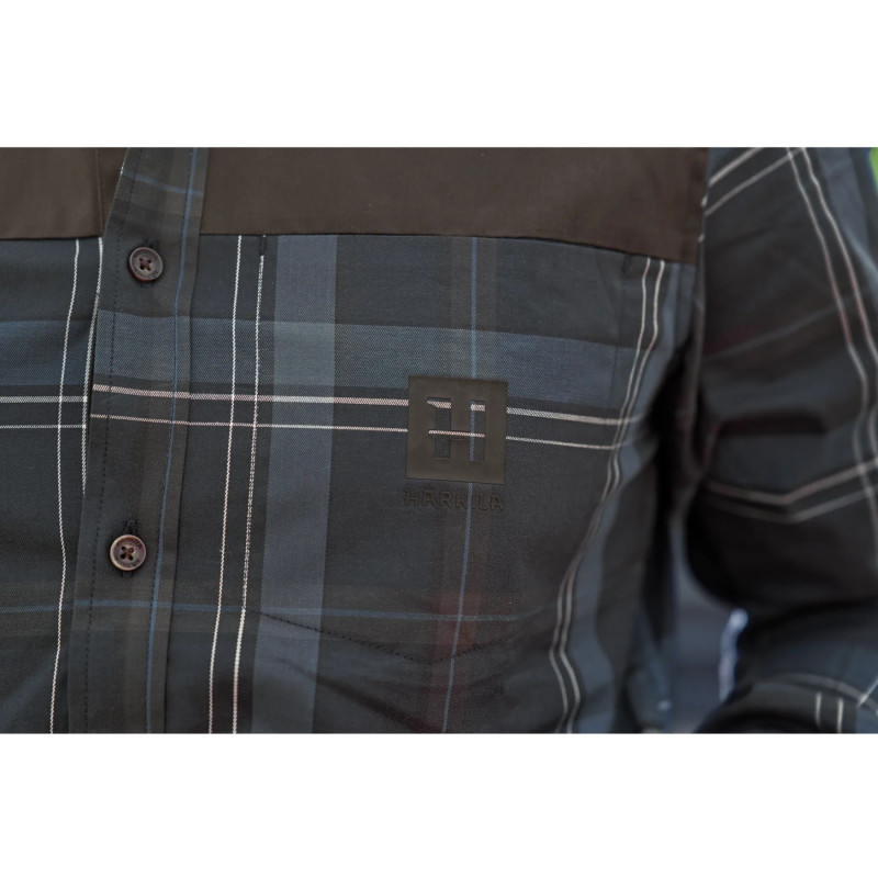 Shirt HARKILA Anker L/S Dark navy (M)